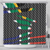 South Africa Beast Shower Curtain Ripped Flag Graphic - Wonder Print Shop