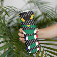 South Africa Beast Skinny Tumbler Ripped Flag Graphic - Wonder Print Shop