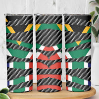 South Africa Beast Skinny Tumbler Ripped Flag Graphic - Wonder Print Shop