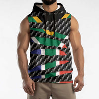 South Africa Beast Sleeveless Hoodie Ripped Flag Graphic - Wonder Print Shop