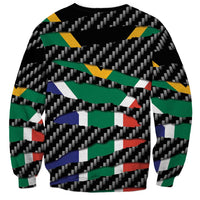 South Africa Beast Sweatshirt Ripped Flag Graphic - Wonder Print Shop