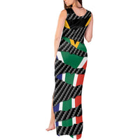 South Africa Beast Tank Maxi Dress Ripped Flag Graphic - Wonder Print Shop