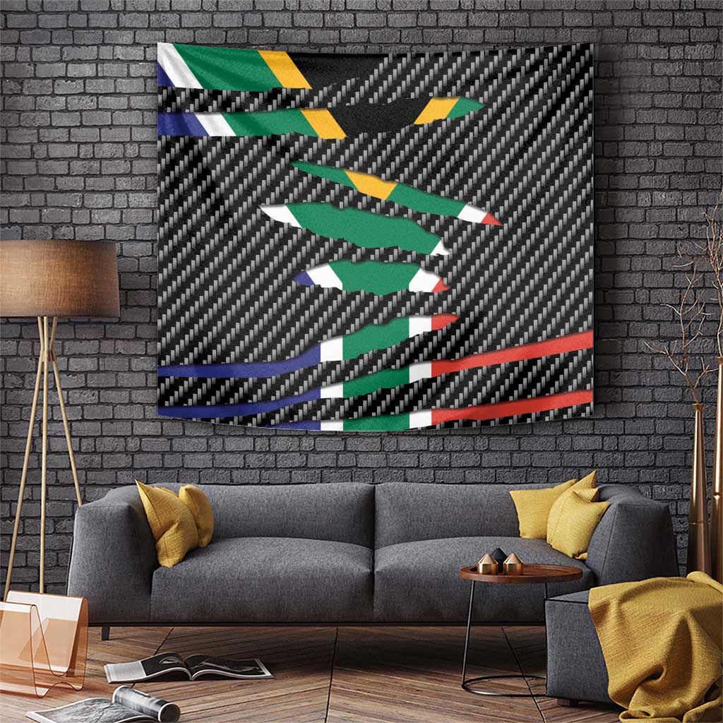 South Africa Beast Tapestry Ripped Flag Graphic - Wonder Print Shop