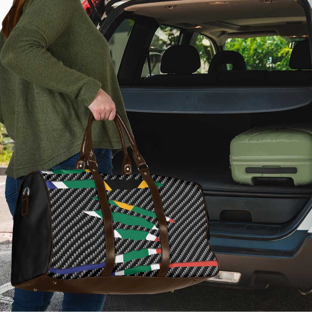 South Africa Beast Travel Bag Ripped Flag Graphic - Wonder Print Shop
