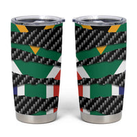 South Africa Beast Tumbler Cup Ripped Flag Graphic - Wonder Print Shop