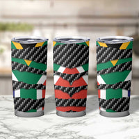 South Africa Beast Tumbler Cup Ripped Flag Graphic - Wonder Print Shop