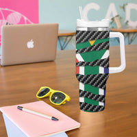 South Africa Beast Tumbler With Handle Ripped Flag Graphic - Wonder Print Shop