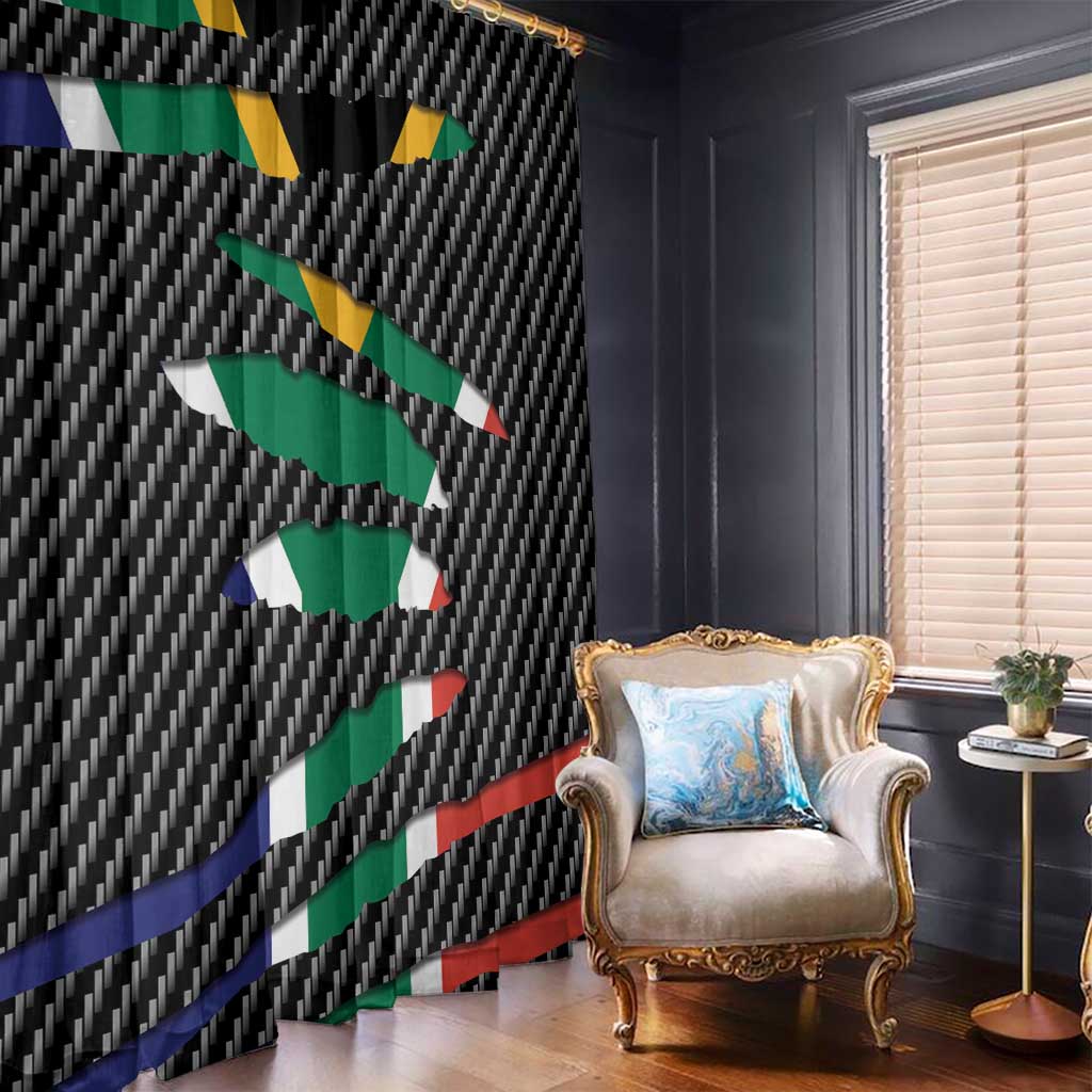 South Africa Beast Window Curtain Ripped Flag Graphic - Wonder Print Shop