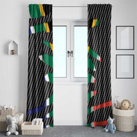 South Africa Beast Window Curtain Ripped Flag Graphic - Wonder Print Shop