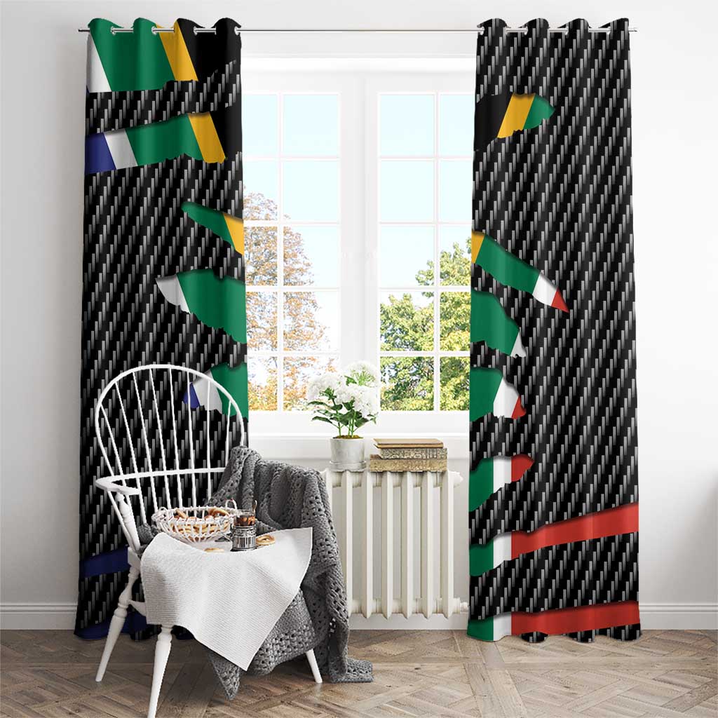 South Africa Beast Window Curtain Ripped Flag Graphic - Wonder Print Shop
