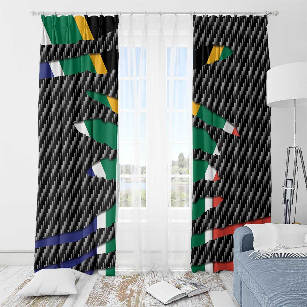 South Africa Beast Window Curtain Ripped Flag Graphic - Wonder Print Shop