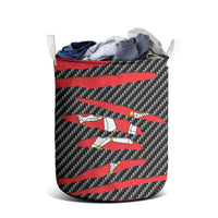 Isle of Man Beast Laundry Basket Ripped Flag Graphic - Wonder Print Shop