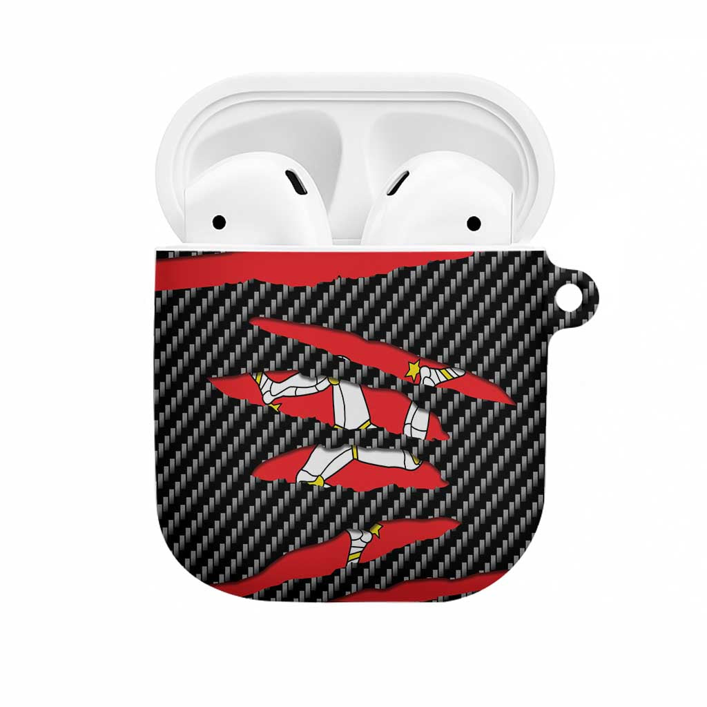 Isle of Man Beast AirPods Case Ripped Flag Graphic - Wonder Print Shop