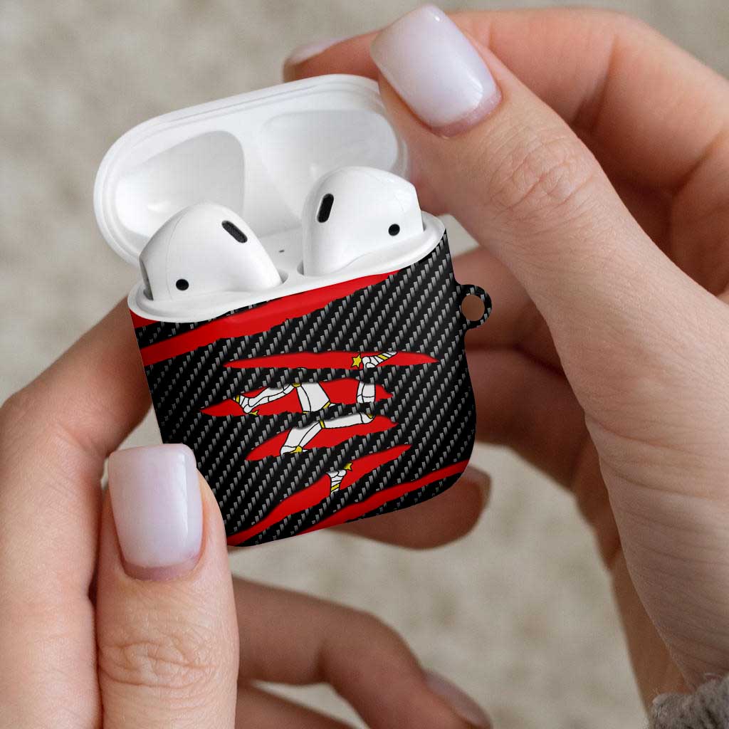Isle of Man Beast AirPods Case Ripped Flag Graphic - Wonder Print Shop