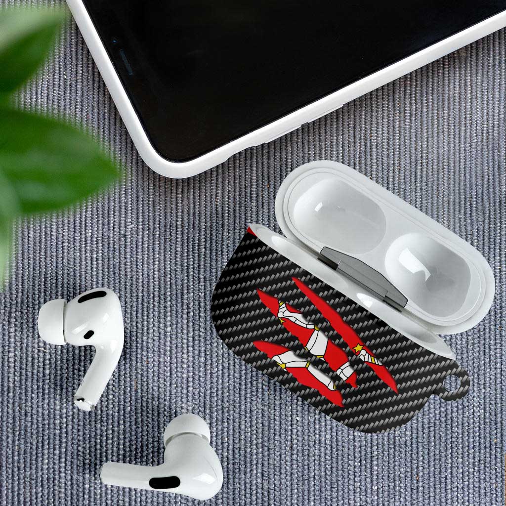 Isle of Man Beast AirPods Case Ripped Flag Graphic - Wonder Print Shop