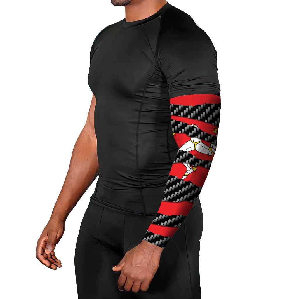 Isle of Man Beast Arm Sleeves Ripped Flag Graphic - Wonder Print Shop
