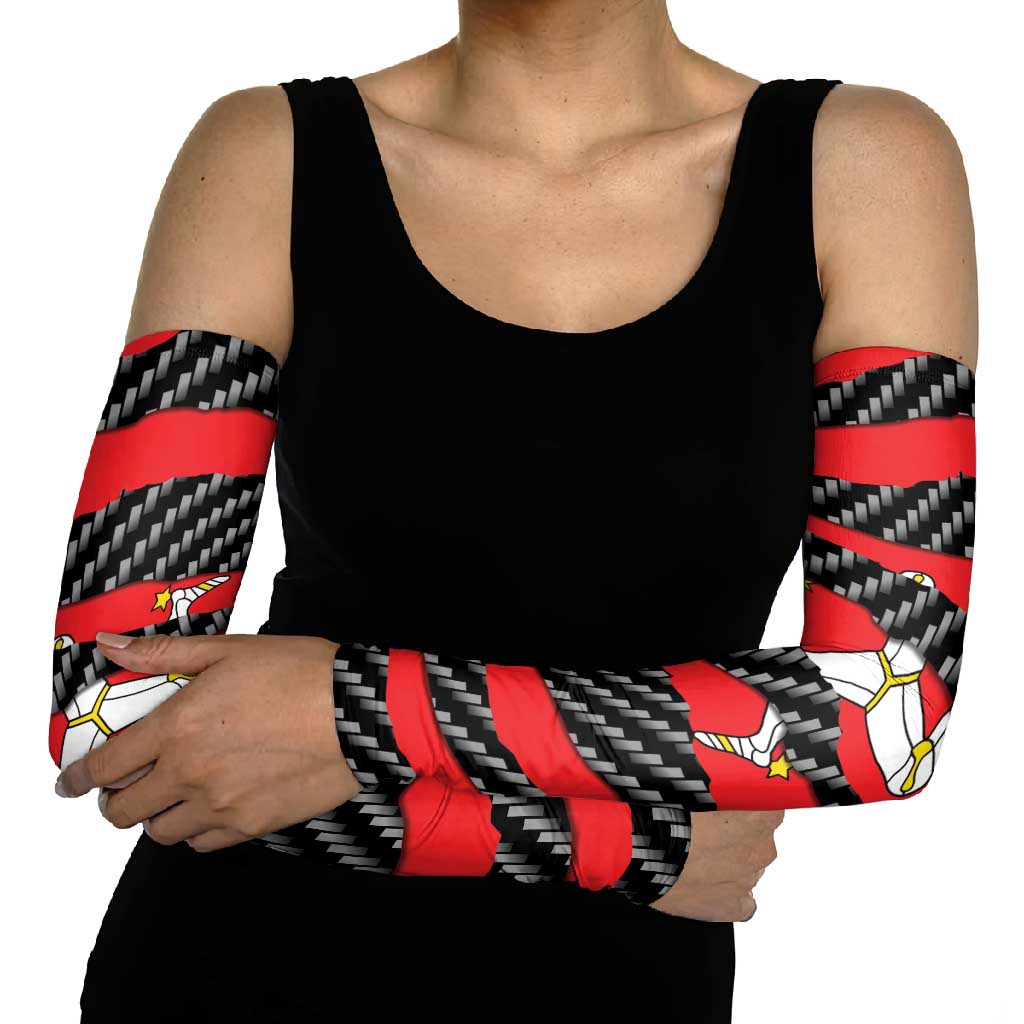 Isle of Man Beast Arm Sleeves Ripped Flag Graphic - Wonder Print Shop