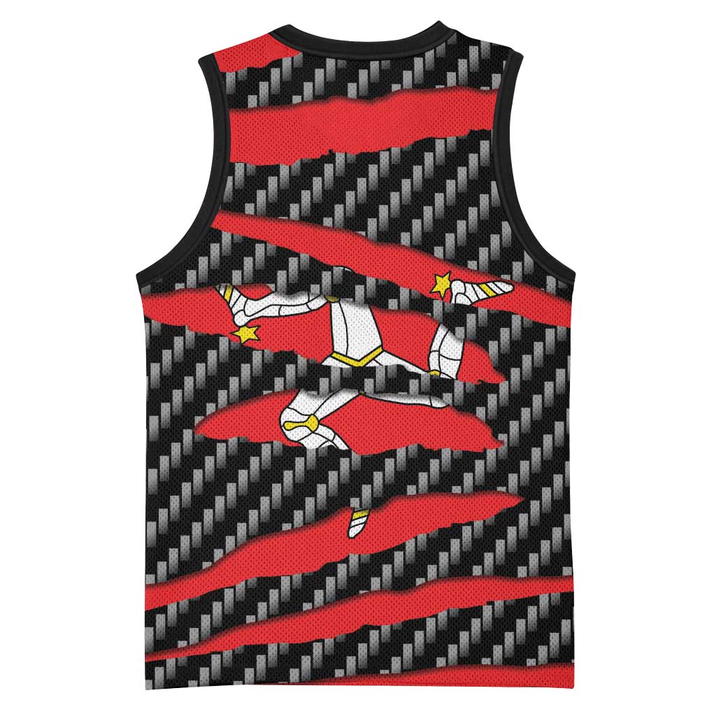 Isle of Man Beast Basketball Jersey Ripped Flag Graphic - Wonder Print Shop