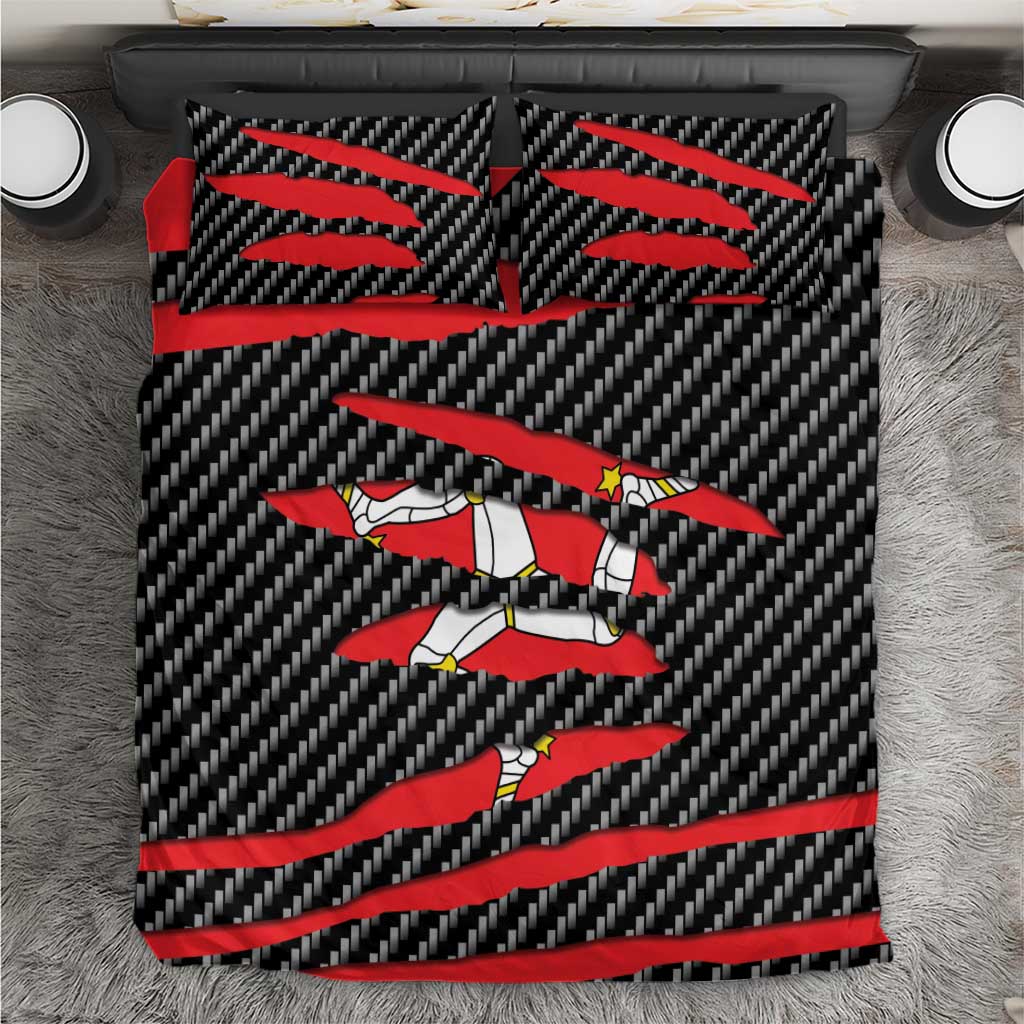 Isle of Man Beast Bedding Set Ripped Flag Graphic - Wonder Print Shop
