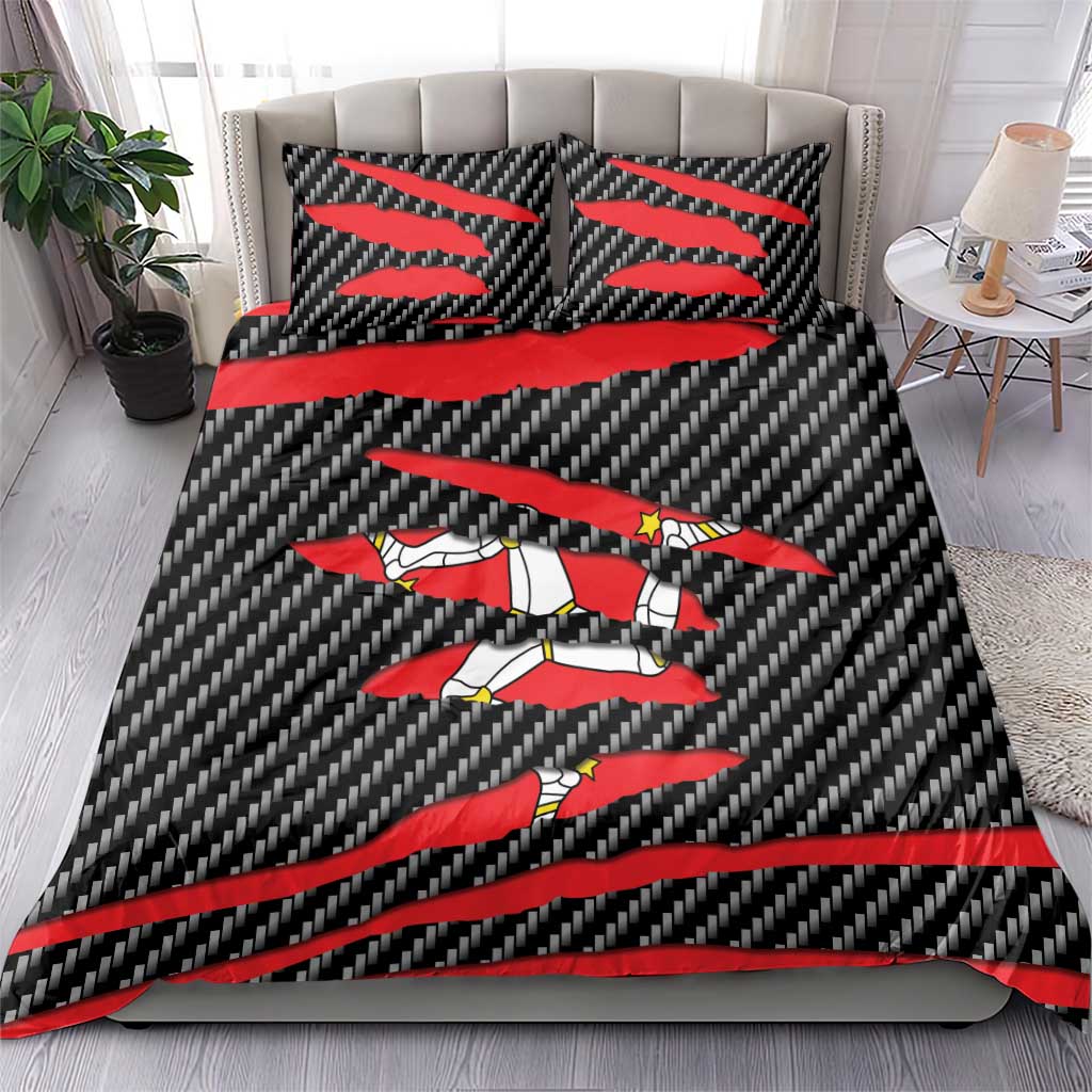 Isle of Man Beast Bedding Set Ripped Flag Graphic - Wonder Print Shop