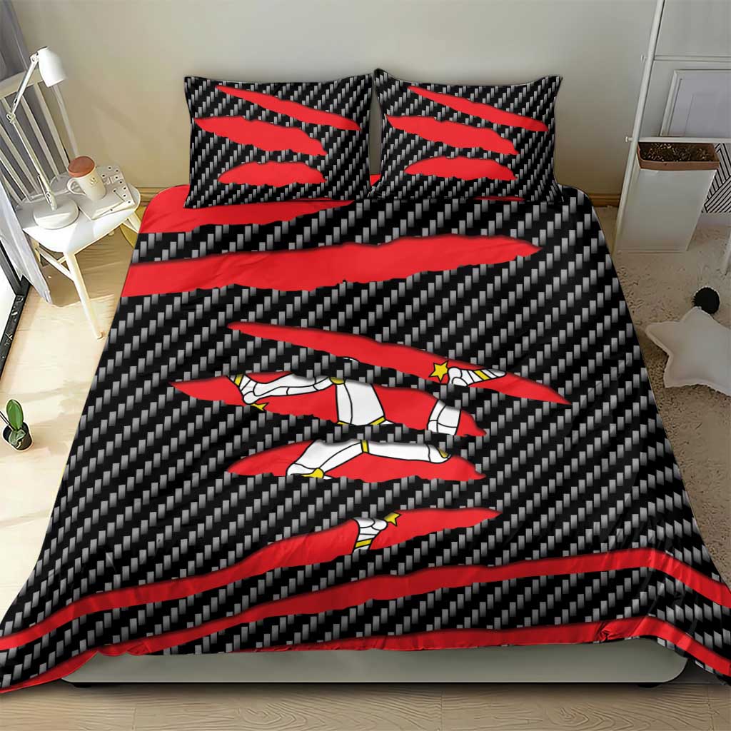 Isle of Man Beast Bedding Set Ripped Flag Graphic - Wonder Print Shop