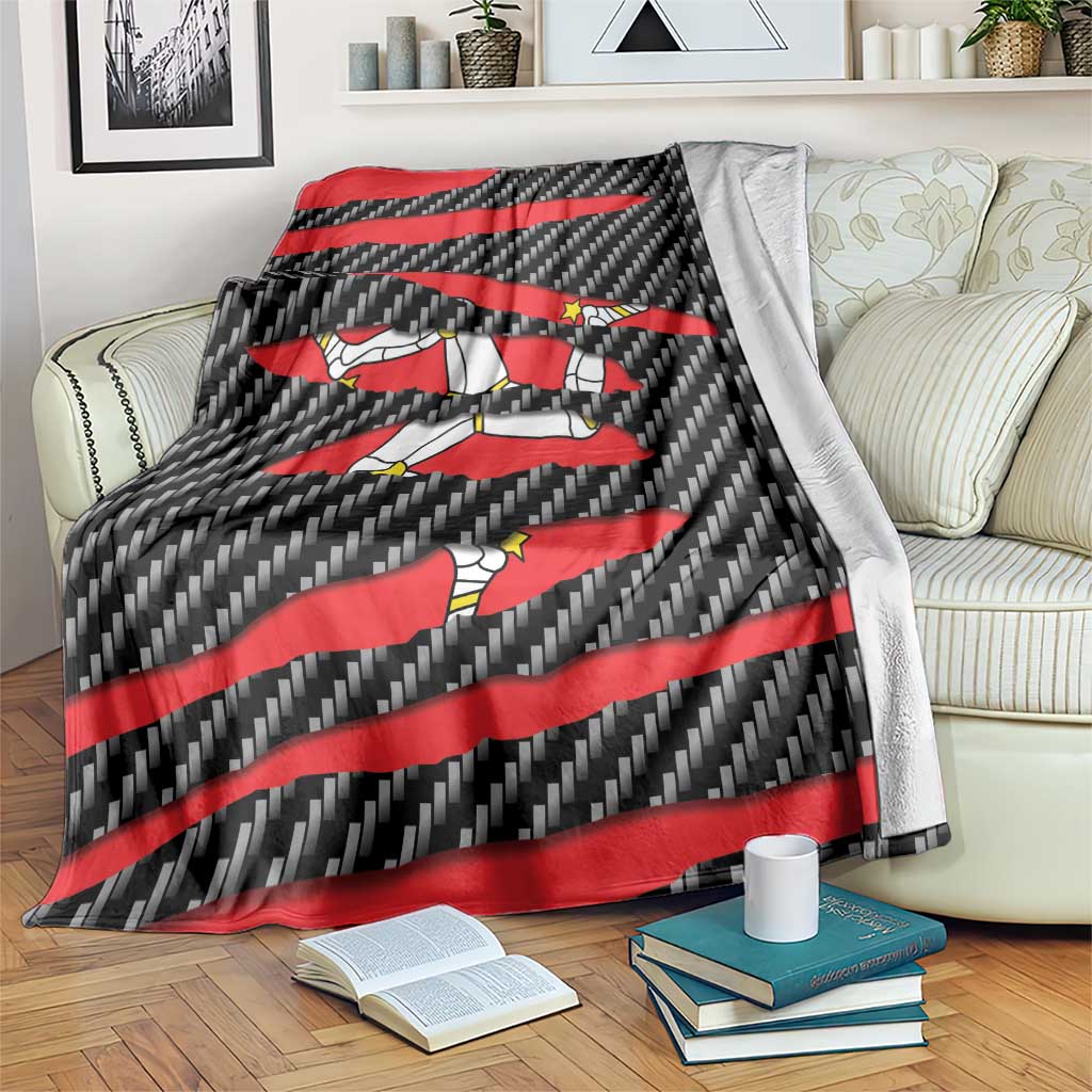 Isle of Man Beast Blanket Ripped Flag Graphic - Wonder Print Shop