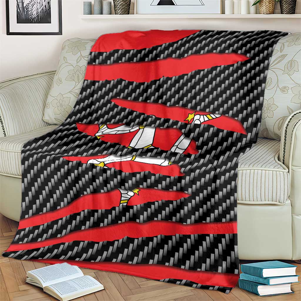 Isle of Man Beast Blanket Ripped Flag Graphic - Wonder Print Shop