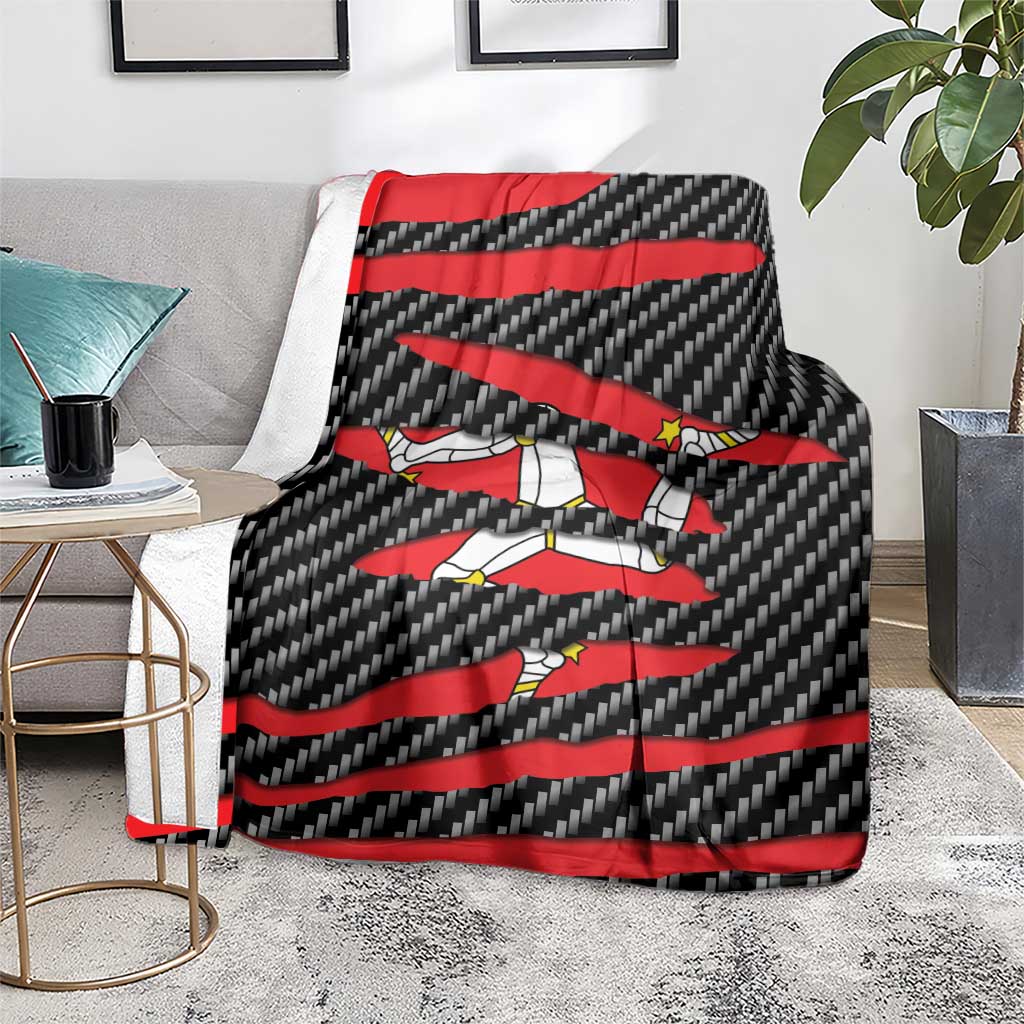Isle of Man Beast Blanket Ripped Flag Graphic - Wonder Print Shop