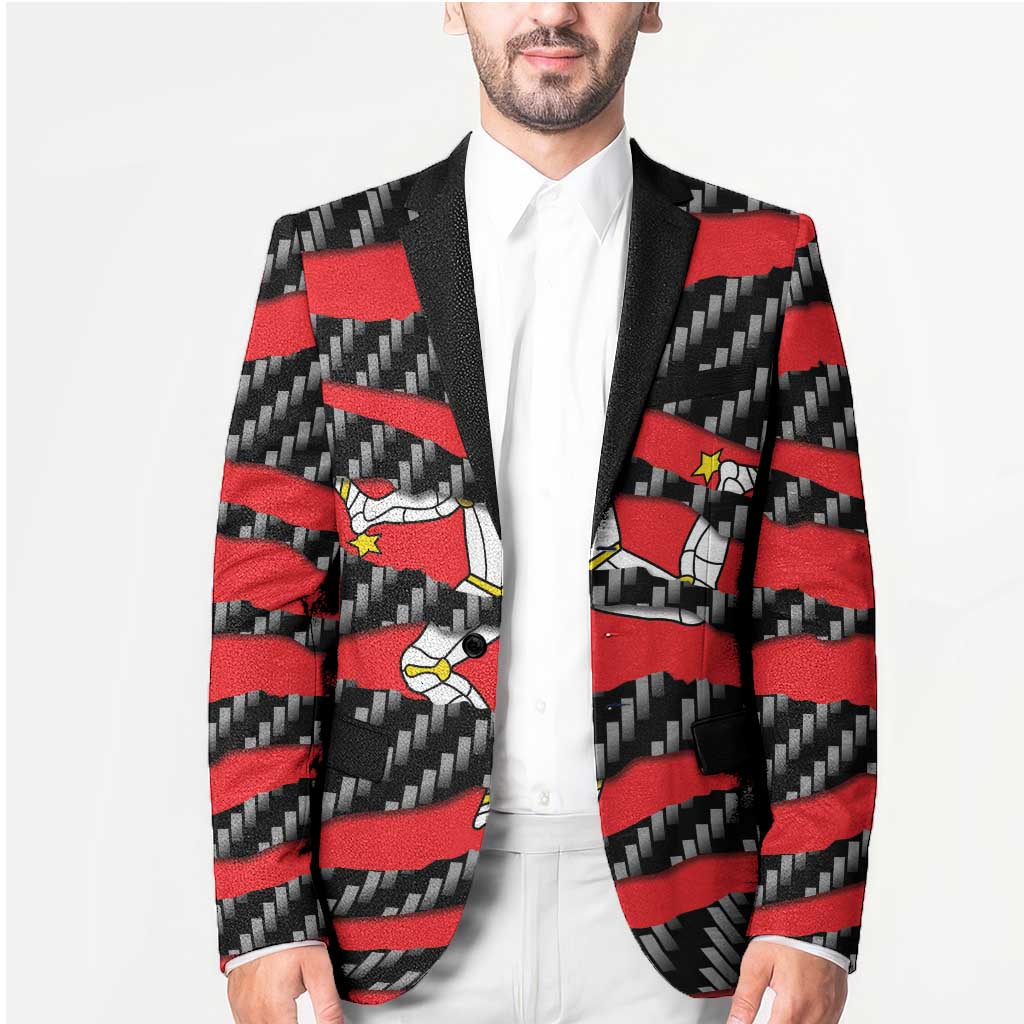 Isle of Man Beast Blazer Ripped Flag Graphic - Wonder Print Shop