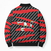 Isle of Man Beast Bomber Puffer Jacket Ripped Flag Graphic - Wonder Print Shop