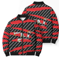 Isle of Man Beast Bomber Puffer Jacket Ripped Flag Graphic - Wonder Print Shop