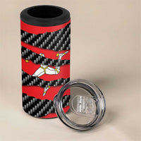 Isle of Man Beast 4 in 1 Can Cooler Tumbler Ripped Flag Graphic - Wonder Print Shop