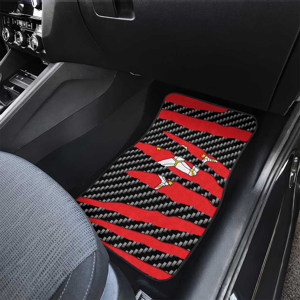 Isle of Man Beast Car Mats Ripped Flag Graphic - Wonder Print Shop