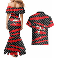 Isle of Man Beast Couples Matching Mermaid Dress and Hawaiian Shirt Ripped Flag Graphic - Wonder Print Shop