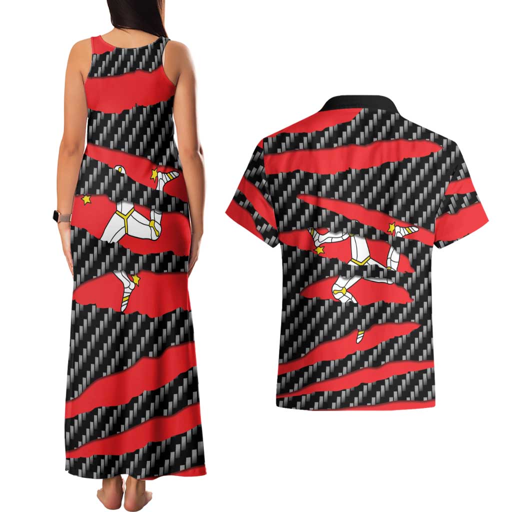 Isle of Man Beast Couples Matching Tank Maxi Dress and Hawaiian Shirt Ripped Flag Graphic - Wonder Print Shop