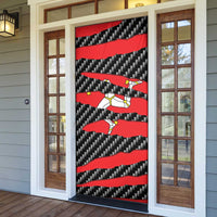 Isle of Man Beast Door Cover Ripped Flag Graphic - Wonder Print Shop