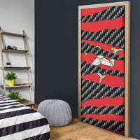 Isle of Man Beast Door Cover Ripped Flag Graphic - Wonder Print Shop