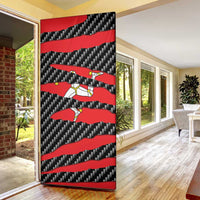 Isle of Man Beast Door Cover Ripped Flag Graphic - Wonder Print Shop