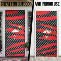 Isle of Man Beast Door Cover Ripped Flag Graphic - Wonder Print Shop