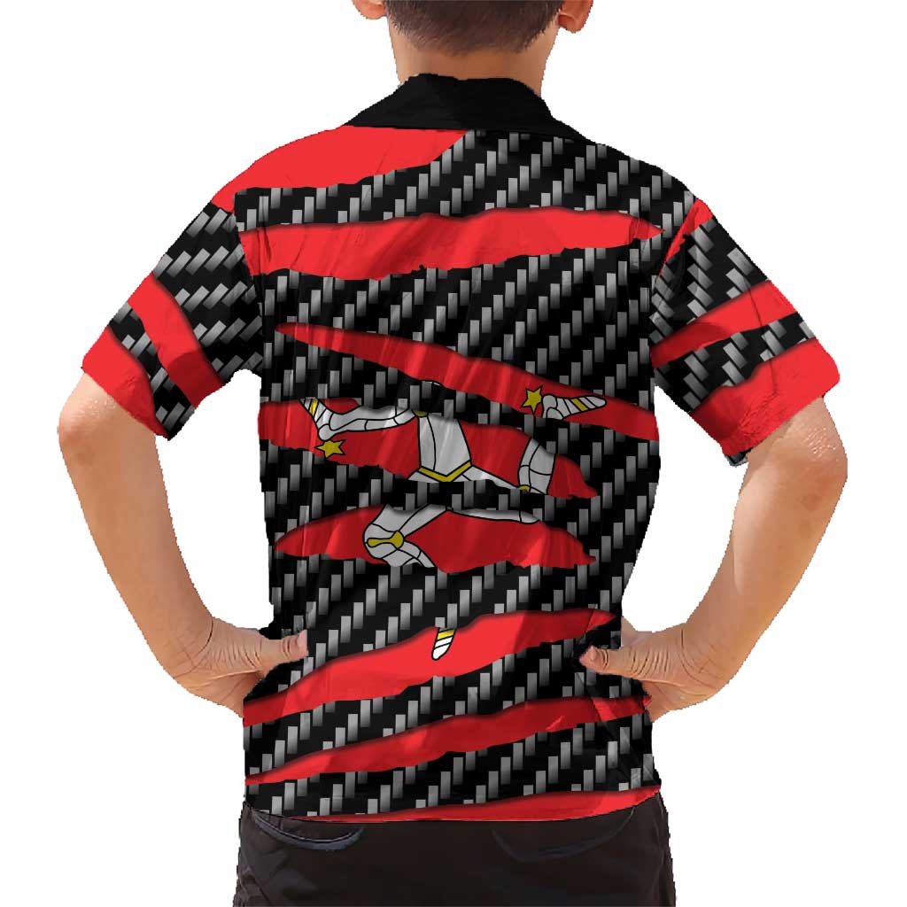 Isle of Man Beast Family Matching Mermaid Dress and Hawaiian Shirt Ripped Flag Graphic - Wonder Print Shop