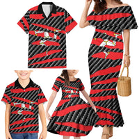 Isle of Man Beast Family Matching Mermaid Dress and Hawaiian Shirt Ripped Flag Graphic - Wonder Print Shop