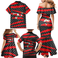 Isle of Man Beast Family Matching Mermaid Dress and Hawaiian Shirt Ripped Flag Graphic - Wonder Print Shop