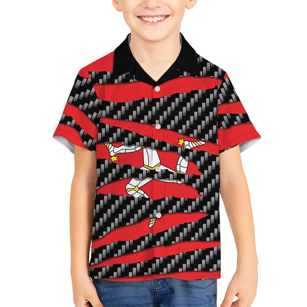 Isle of Man Beast Family Matching Mermaid Dress and Hawaiian Shirt Ripped Flag Graphic - Wonder Print Shop