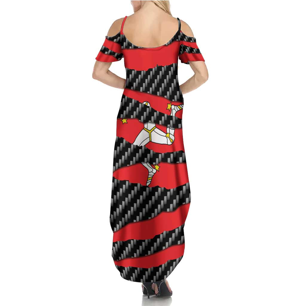 Isle of Man Beast Family Matching Summer Maxi Dress and Hawaiian Shirt Ripped Flag Graphic - Wonder Print Shop