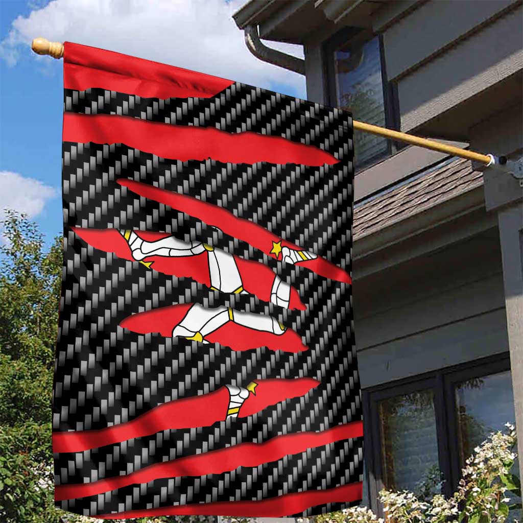 Isle of Man Beast Garden Flag Ripped Flag Graphic - Wonder Print Shop