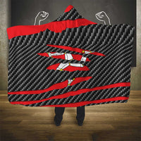 Isle of Man Beast Hooded Blanket Ripped Flag Graphic - Wonder Print Shop