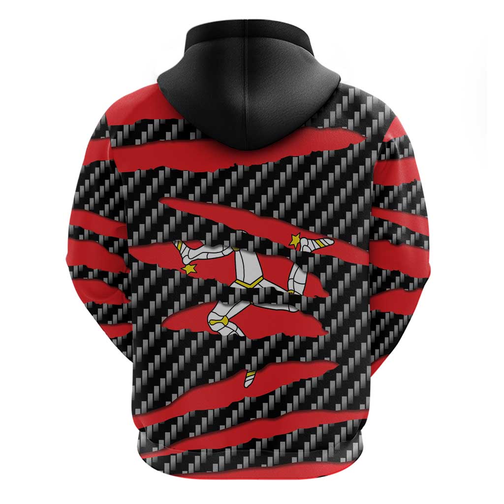 Isle of Man Beast Hoodie Ripped Flag Graphic - Wonder Print Shop