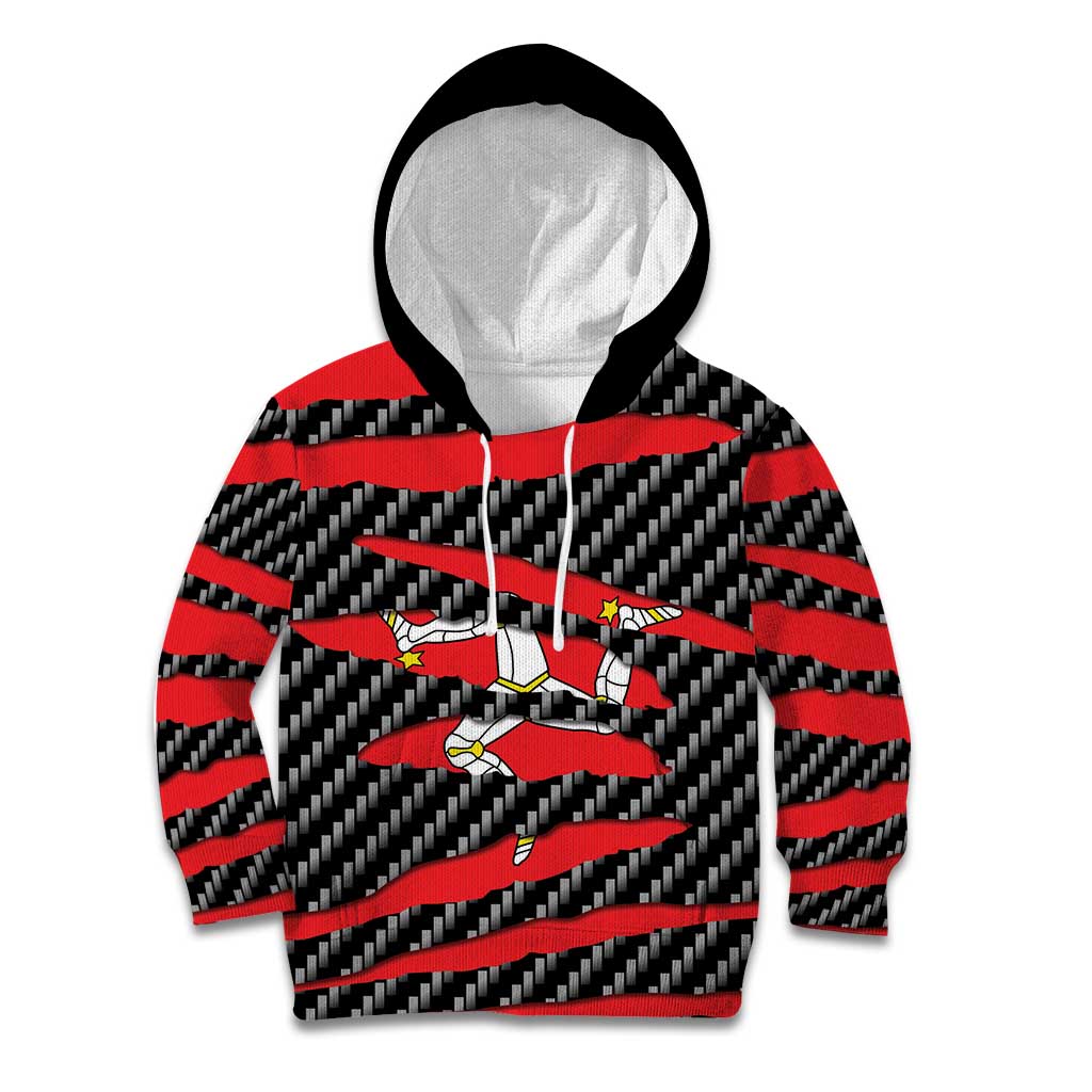 Isle of Man Beast Kid Hoodie Ripped Flag Graphic - Wonder Print Shop
