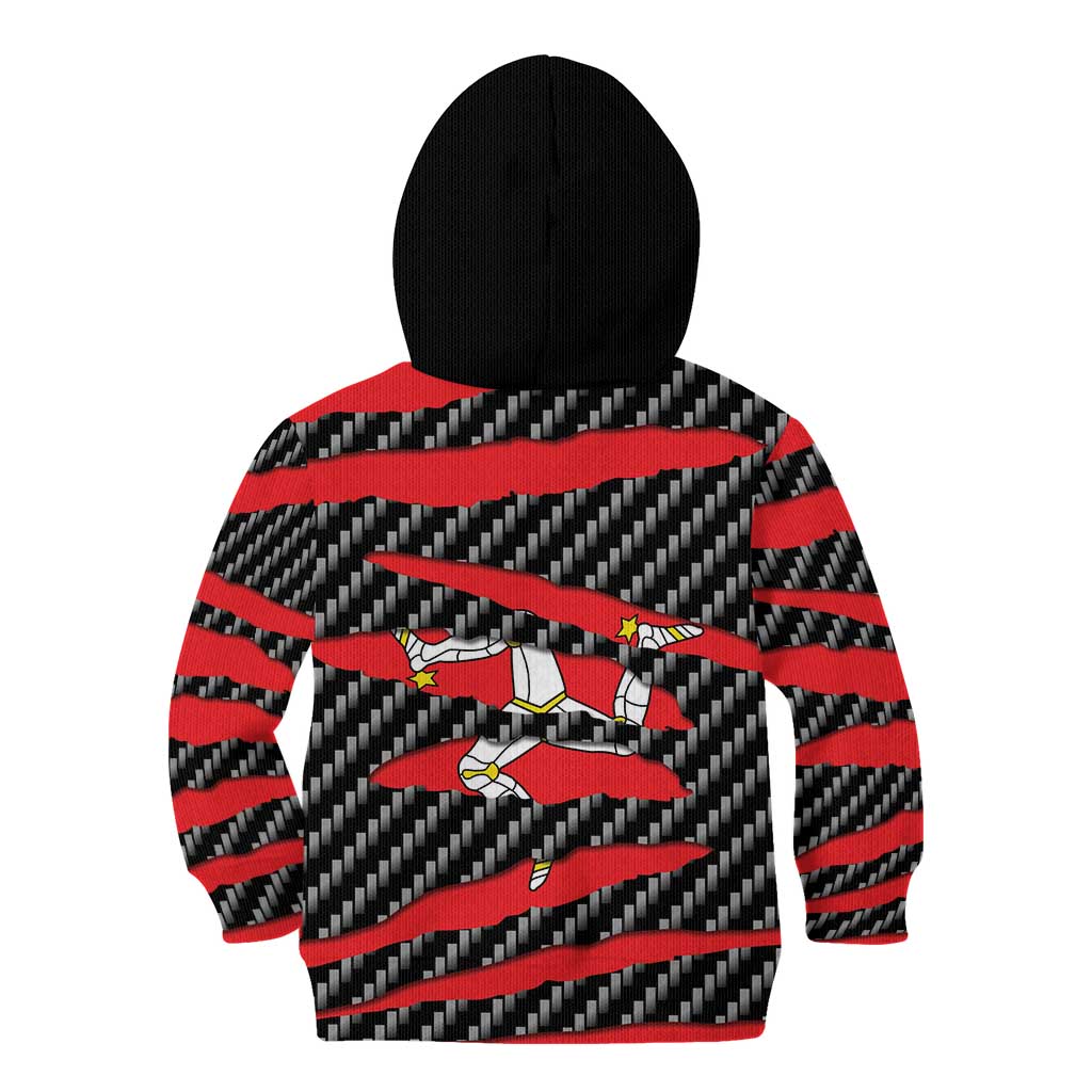 Isle of Man Beast Kid Hoodie Ripped Flag Graphic - Wonder Print Shop