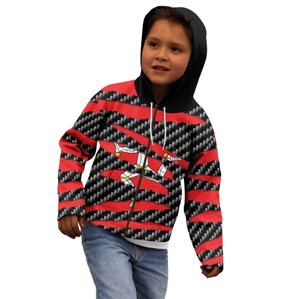 Isle of Man Beast Kid Hoodie Ripped Flag Graphic - Wonder Print Shop